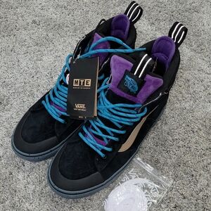 Vans 10 8.5m Sk-8 Hi MTE-2 Mid Hiking Boots Shoes Speckled Gum Black Purple Blue